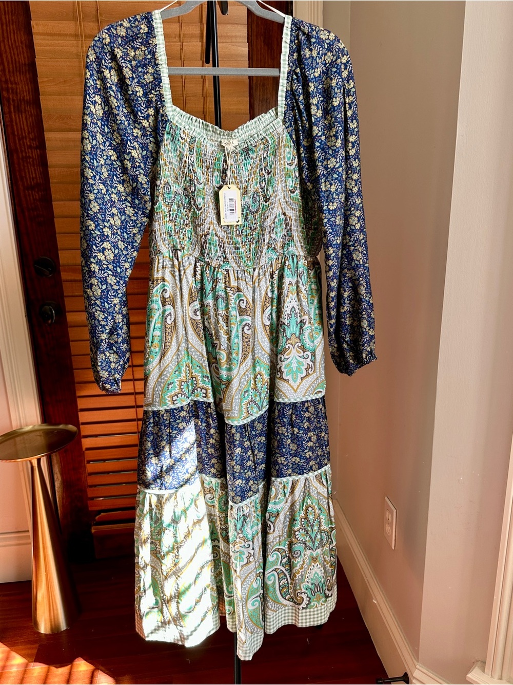 JODIFL Anna Midi Paisley Smocked Dress by Jodifl L